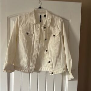 Skye's the Limit Cream Jean Jacket Casual Lightweight